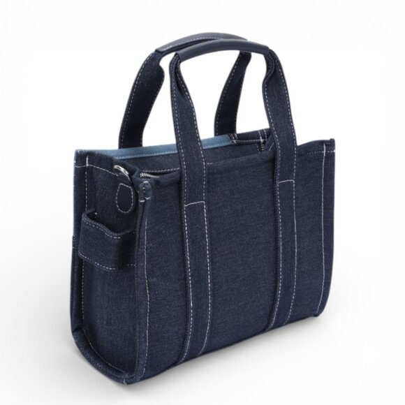 BNWT Brand New Iconic Patchwork Denim Top Handle Convertible Tote Bag - Picture 3 of 5